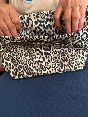 Chico's Leopard Print Travel Bag Tag - Cream, Brown, Black